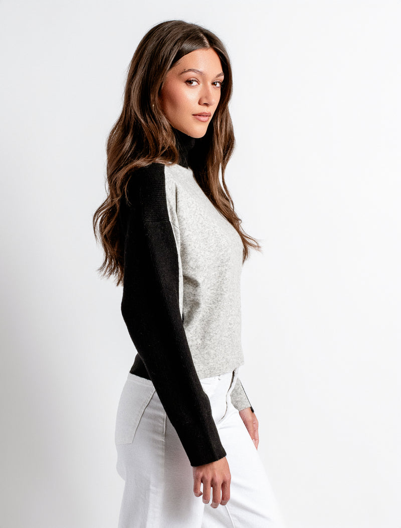 Kerisma "Berkman” Turtleneck Top - Heather/Black