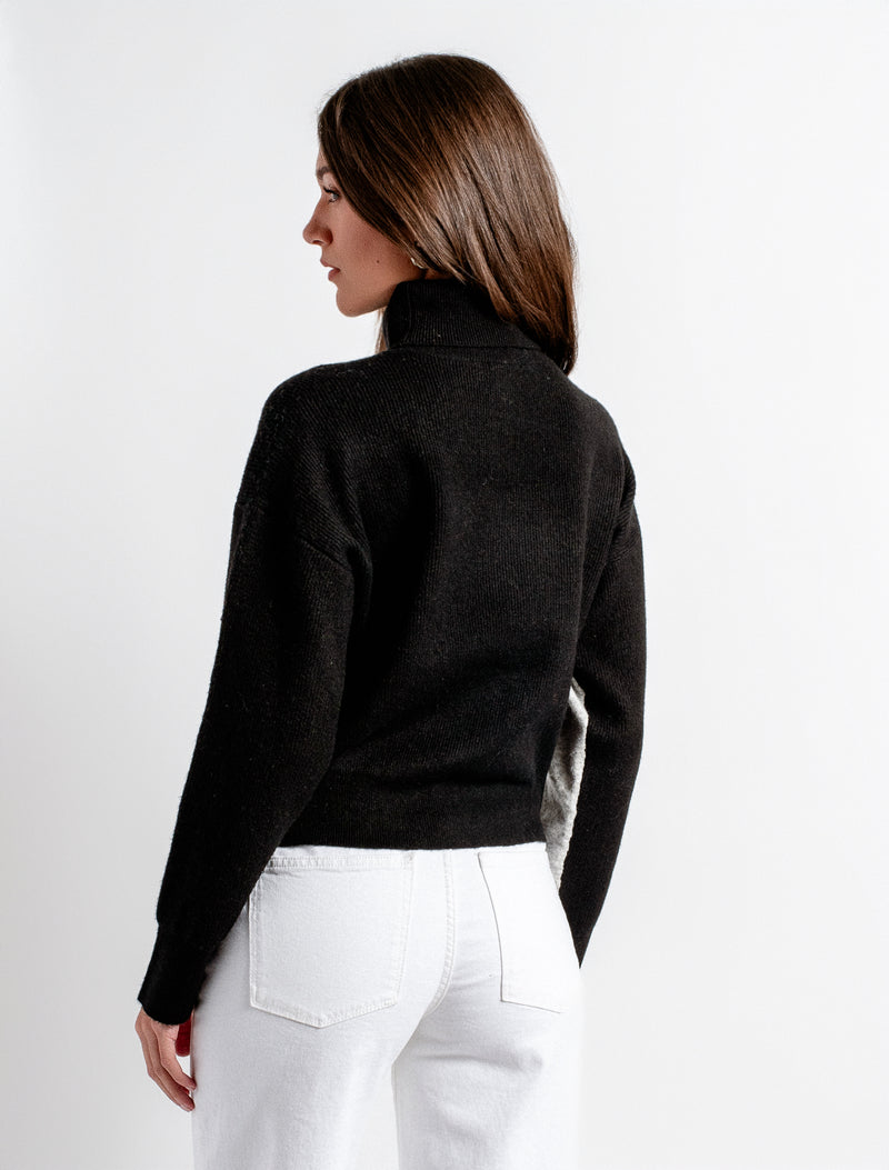 Kerisma "Berkman” Turtleneck Top - Heather/Black