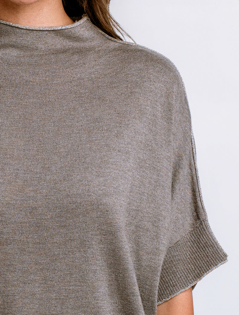 Kerisma “Fawn” Mock Top - Heather Brown