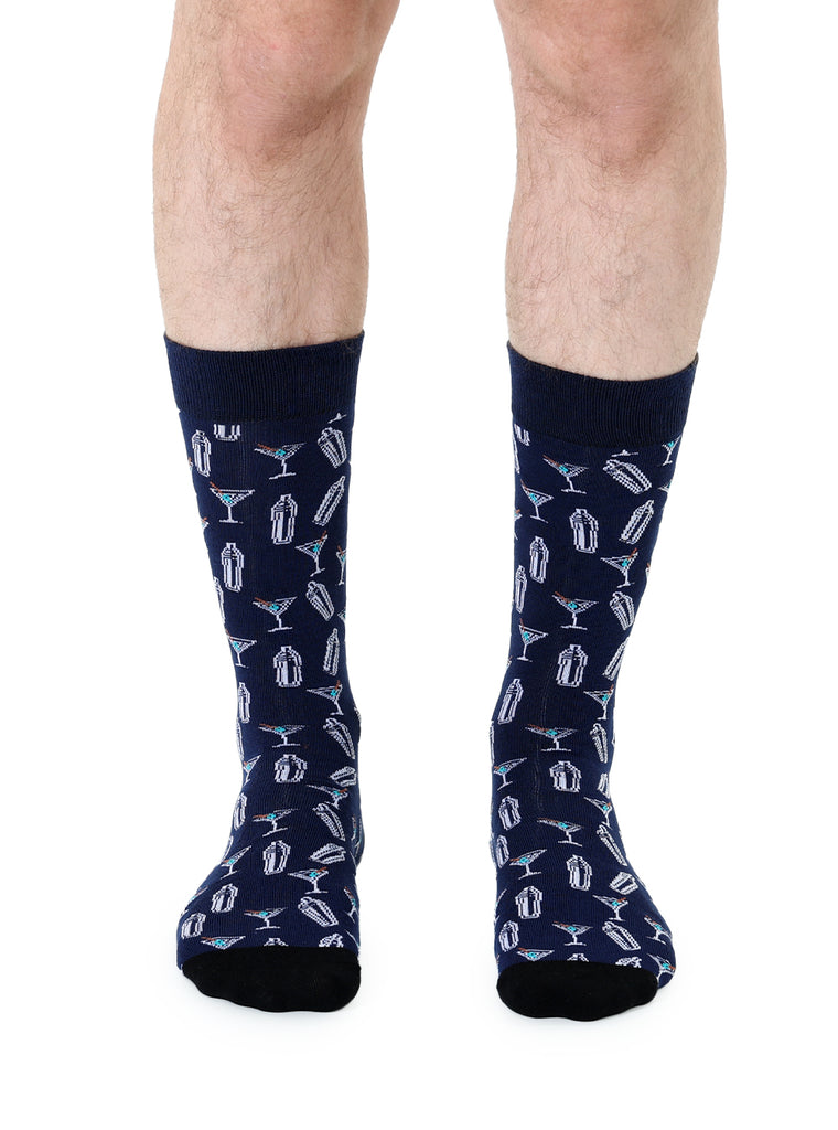 Living Royal Men's Bamboo Crew Socks- Martini