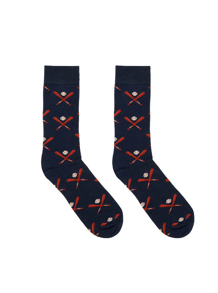 Living Royal Men's Bamboo Crew Socks-Baseball