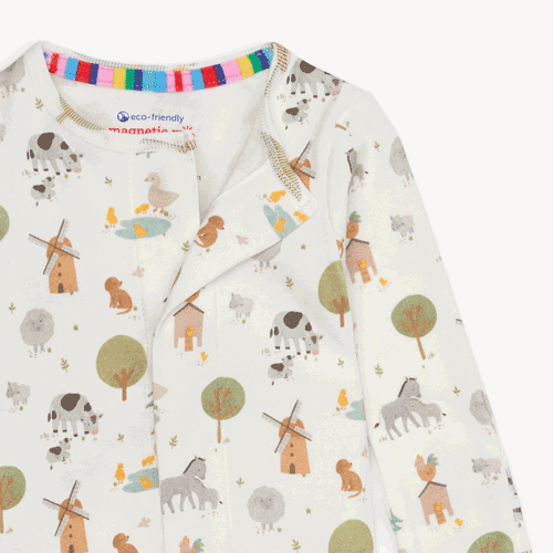 Magnetic Me “Funny Farm” Organic Coton Convertible Coverall