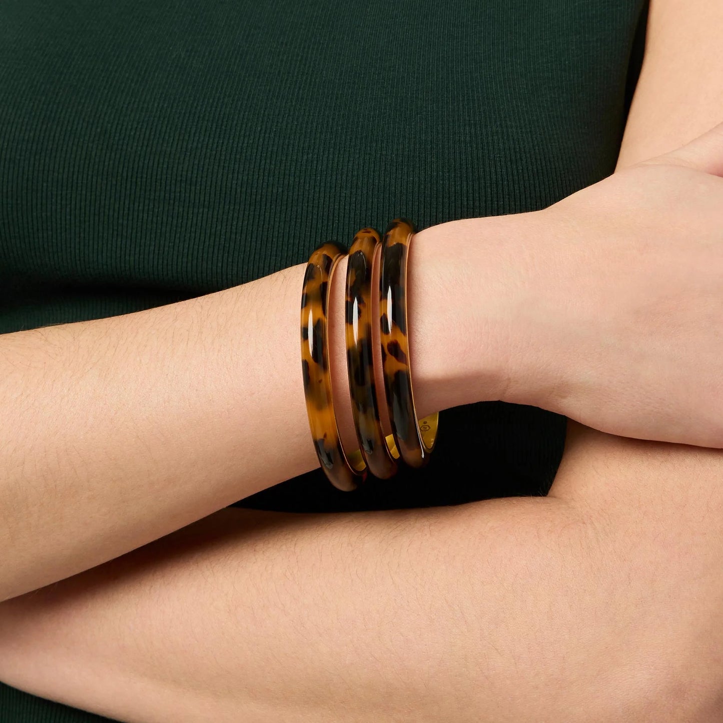 Julie Vos- "Madison Statement Bangle"- Tortoiseshell