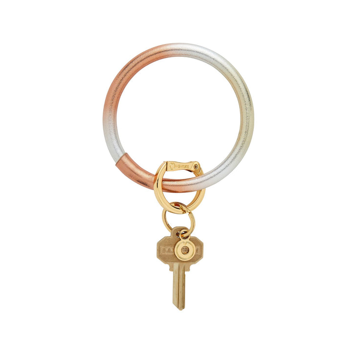 Oventure Big O® Leather Key Ring - Ombré Mixed Metal