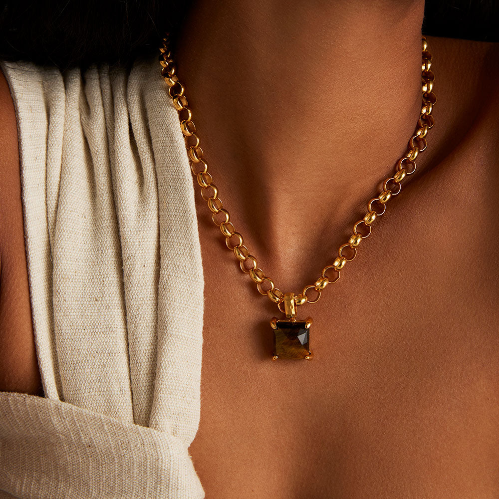 Dean Davidson "Nomad" Statement Gemstone Pendant-Tiger's Eye