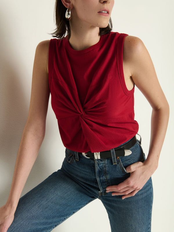 Nation LTD “Neve” Twist Tank - Rio Red