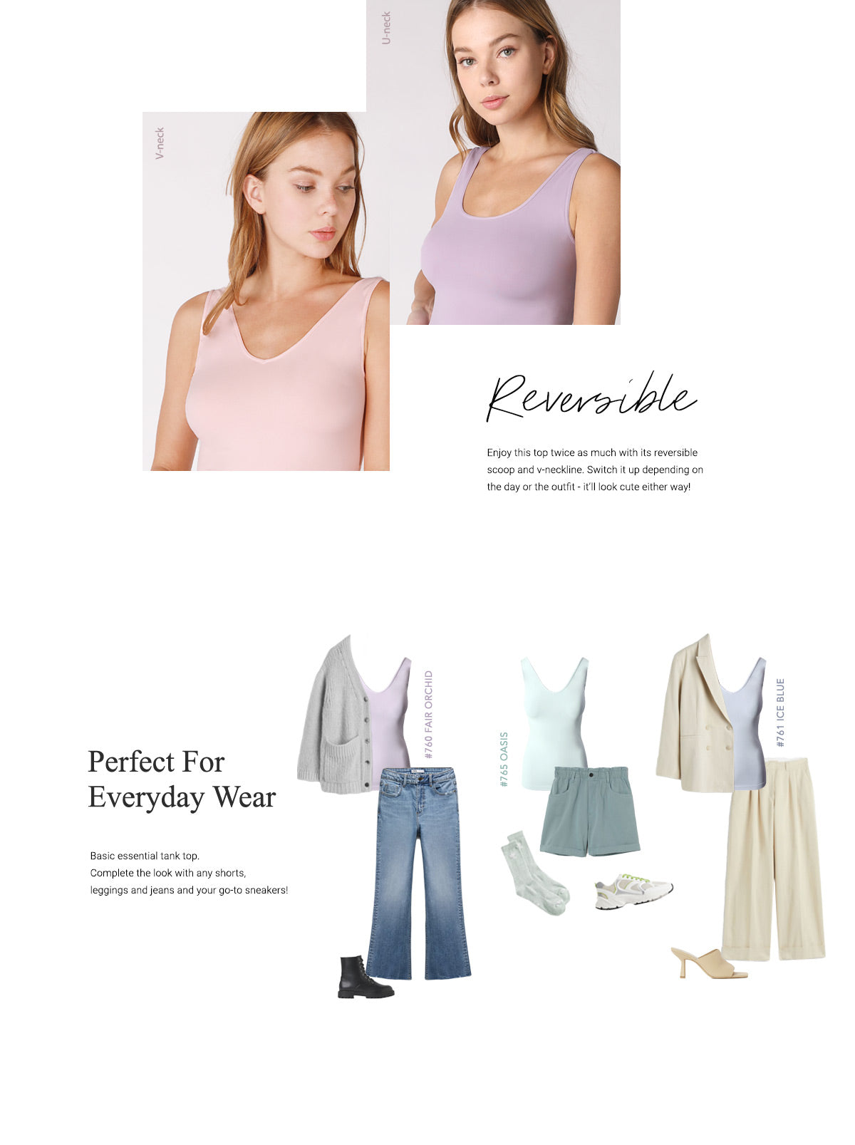 Niki Biki Reversible Tank Top-Ivory