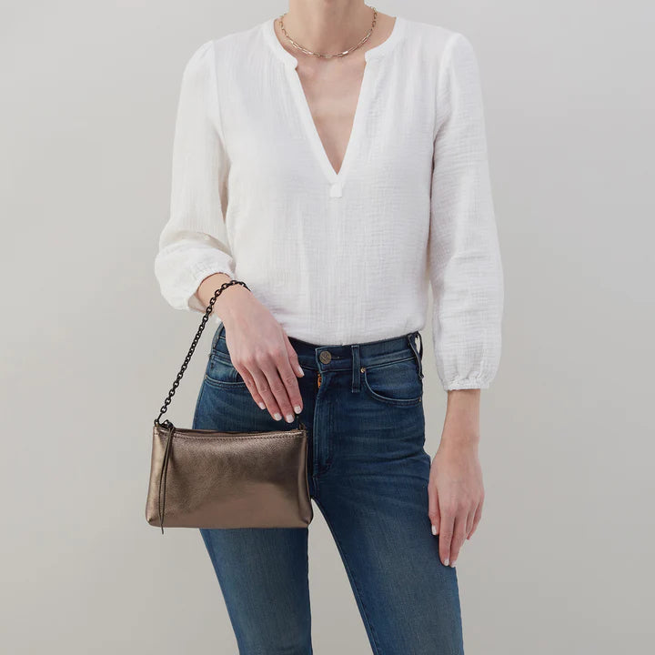 Hobo Bags "Darcy" Crossbody-Metallic Pewter