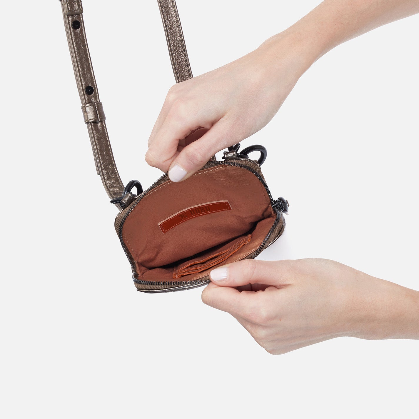 Hobo Bags "Nila" Phone Crossbody-Pewter