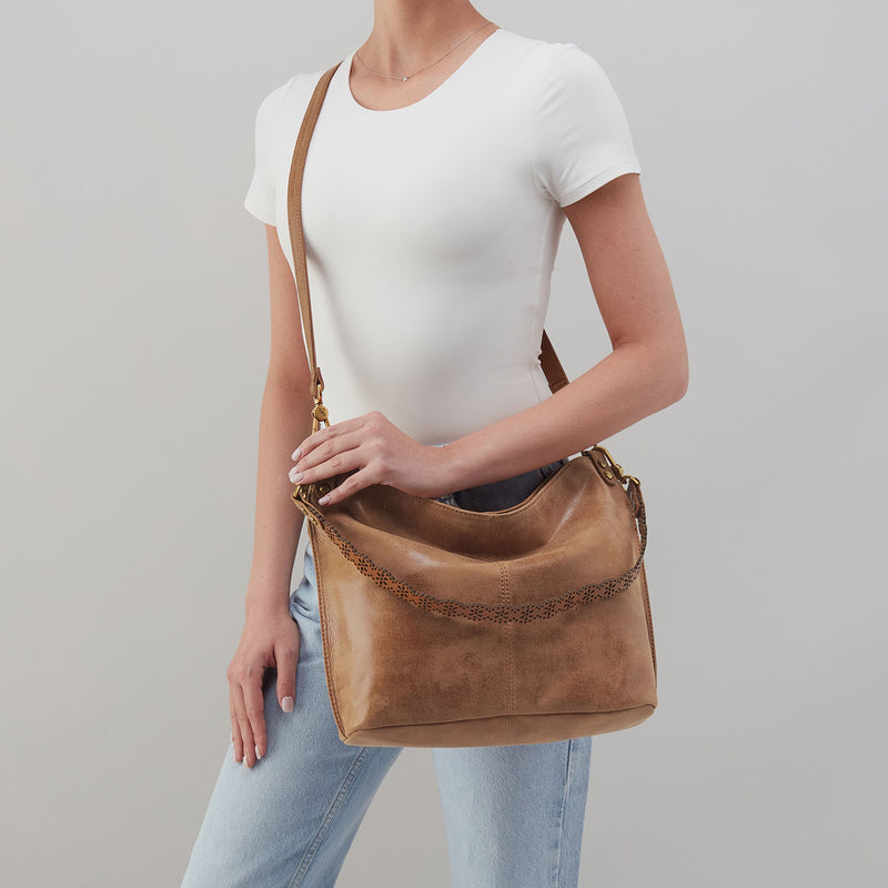 Hobo Bags "Pier" Shoulder Bag-Whiskey