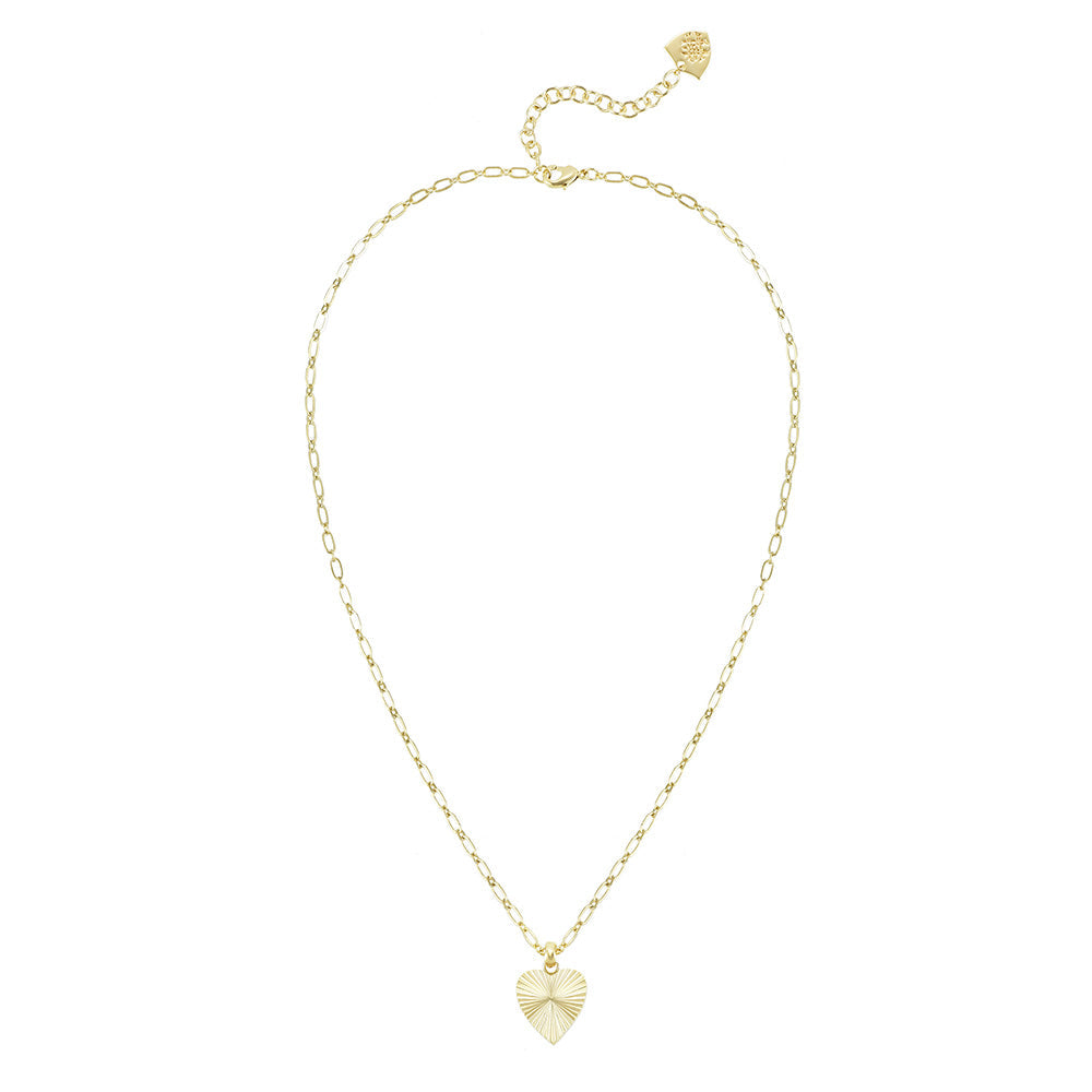 Natalie Wood Designs "Adorned Heart" Charm Necklace-Gold