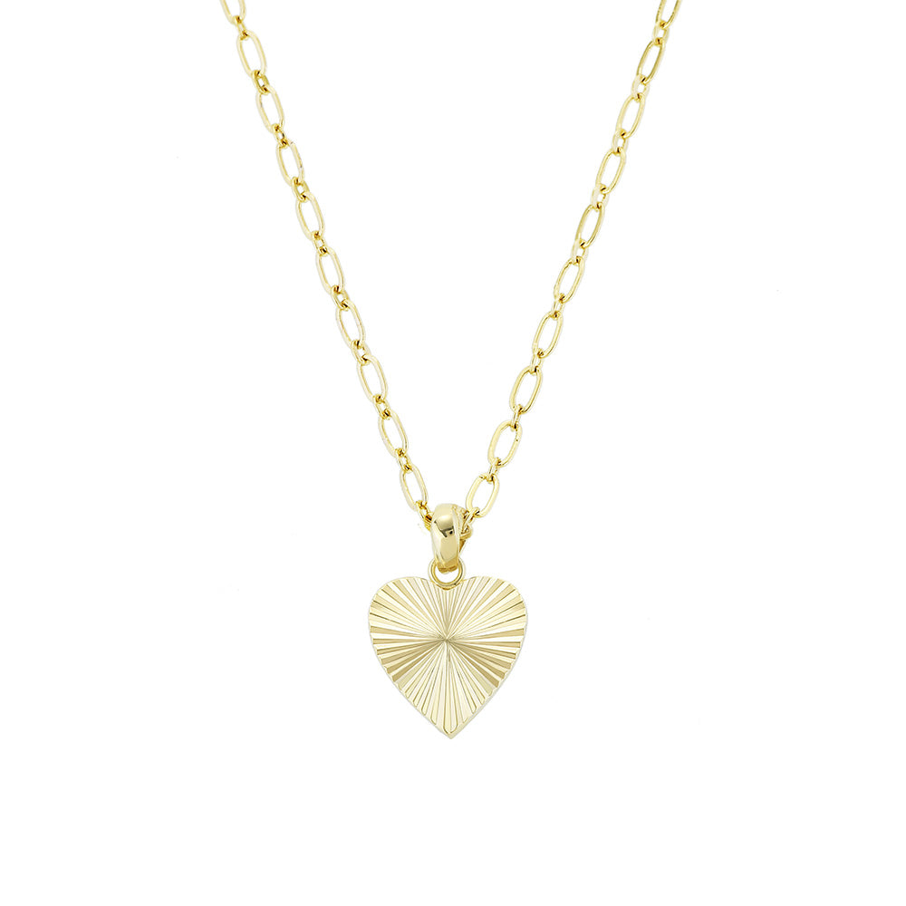 Natalie Wood Designs "Adorned Heart" Charm Necklace-Gold