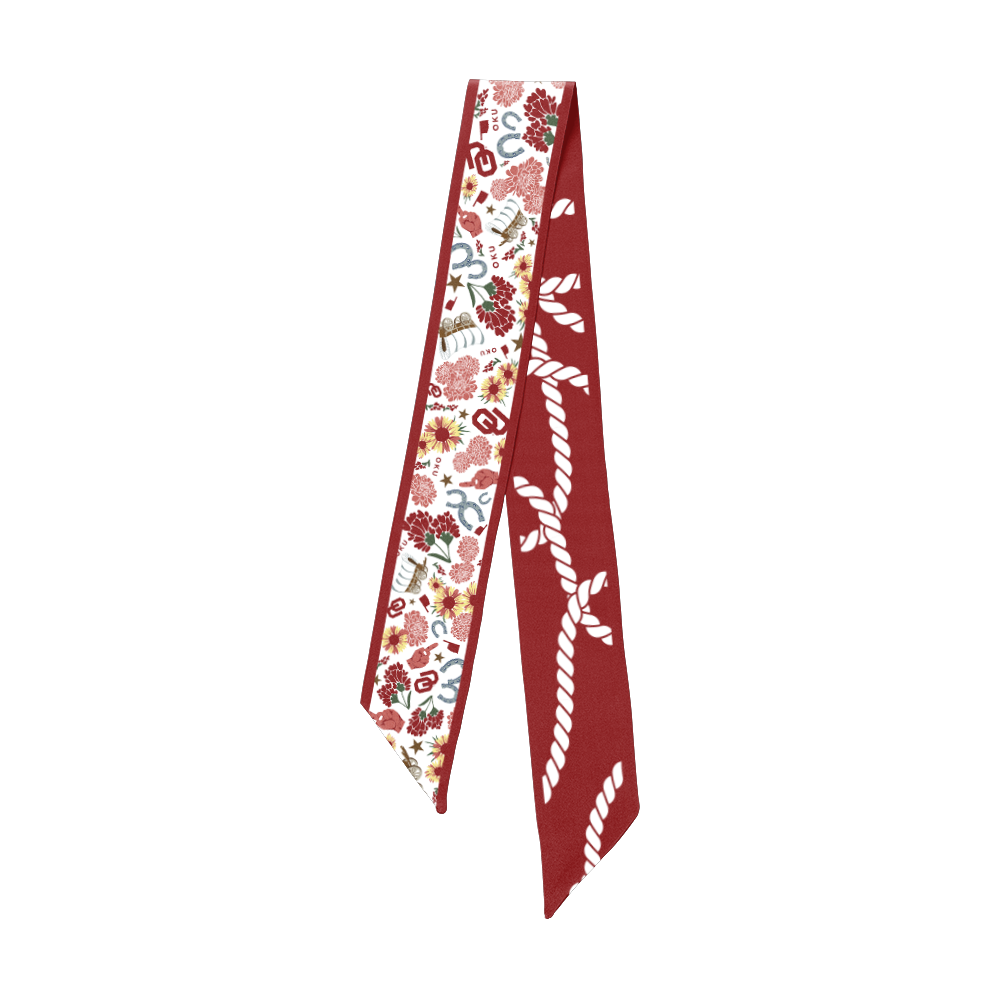 Saturday Silks "Oklahoma Sooners" Skinny Scarf