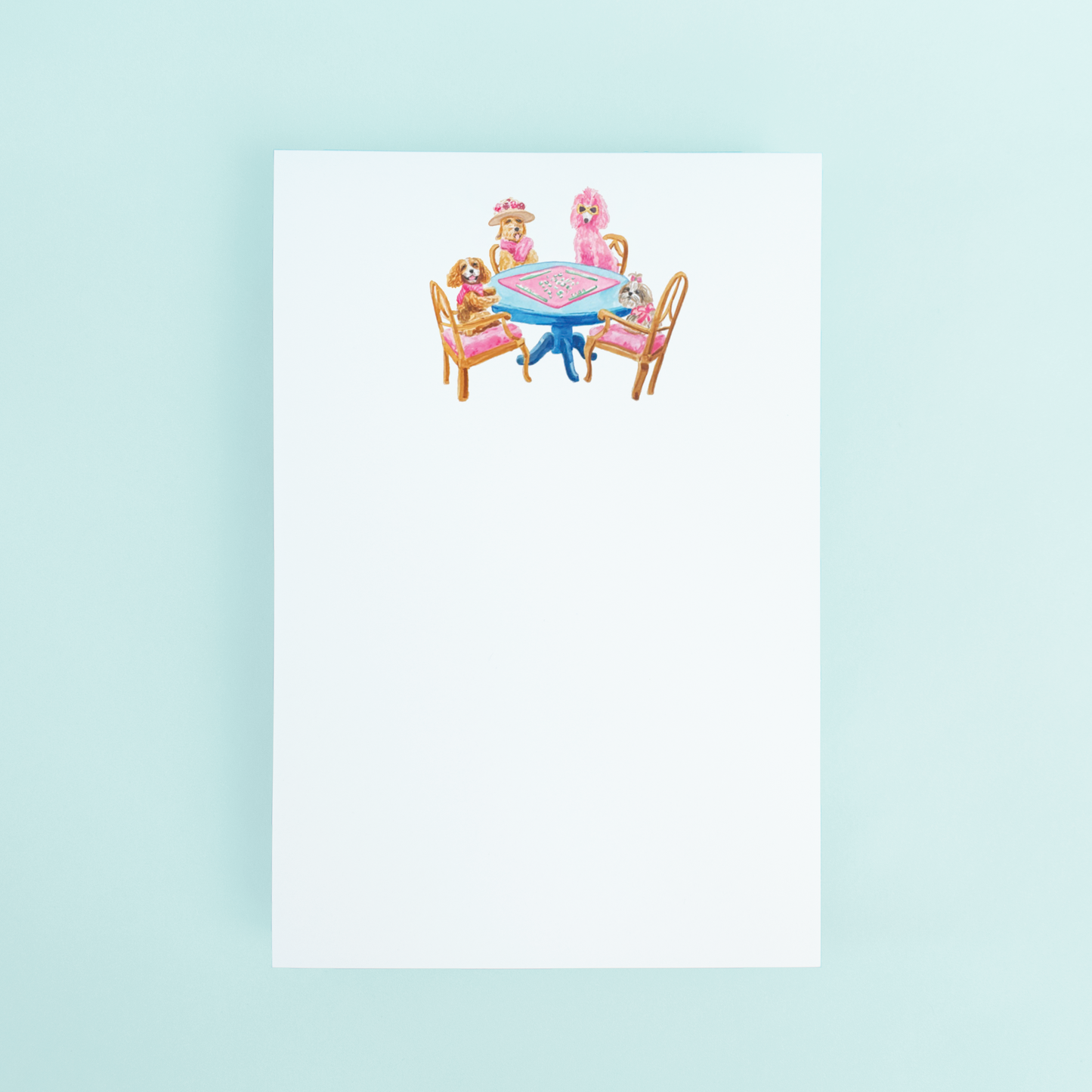 Taylor Paladino “Dogs Playing Mahjong” Notepad