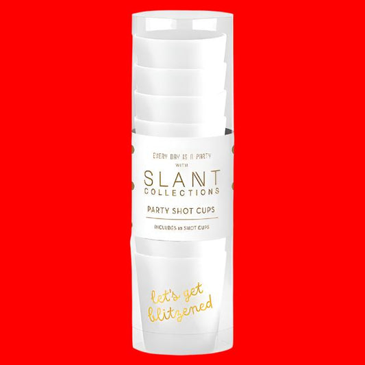 Slant "Let's Get Blitzened" Shot Cups (Pack of 10)