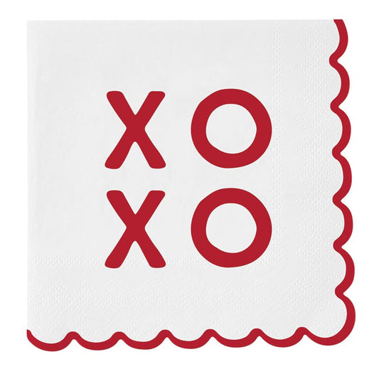 Slant "XOXO" Beverage Napkins