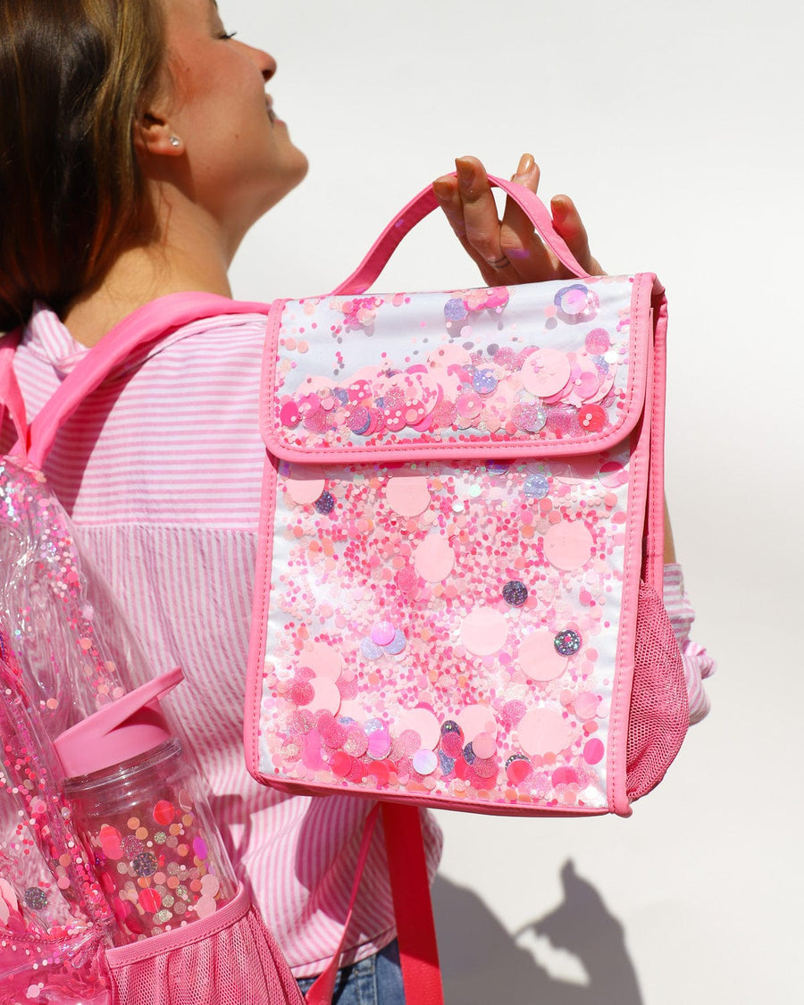 Packed Party "Pink Party" Confetti Insulated Lunchbox
