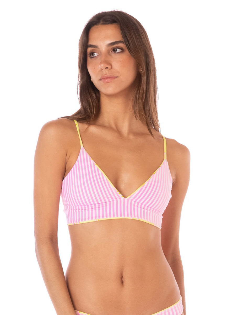 Maaji Swimwear "Dream Palm" Holly Triangle Long Line Bikini Top
