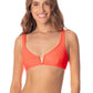 Maaji Swimwear "Fire Coral" Victoria V Wire Bralette Bikini Top