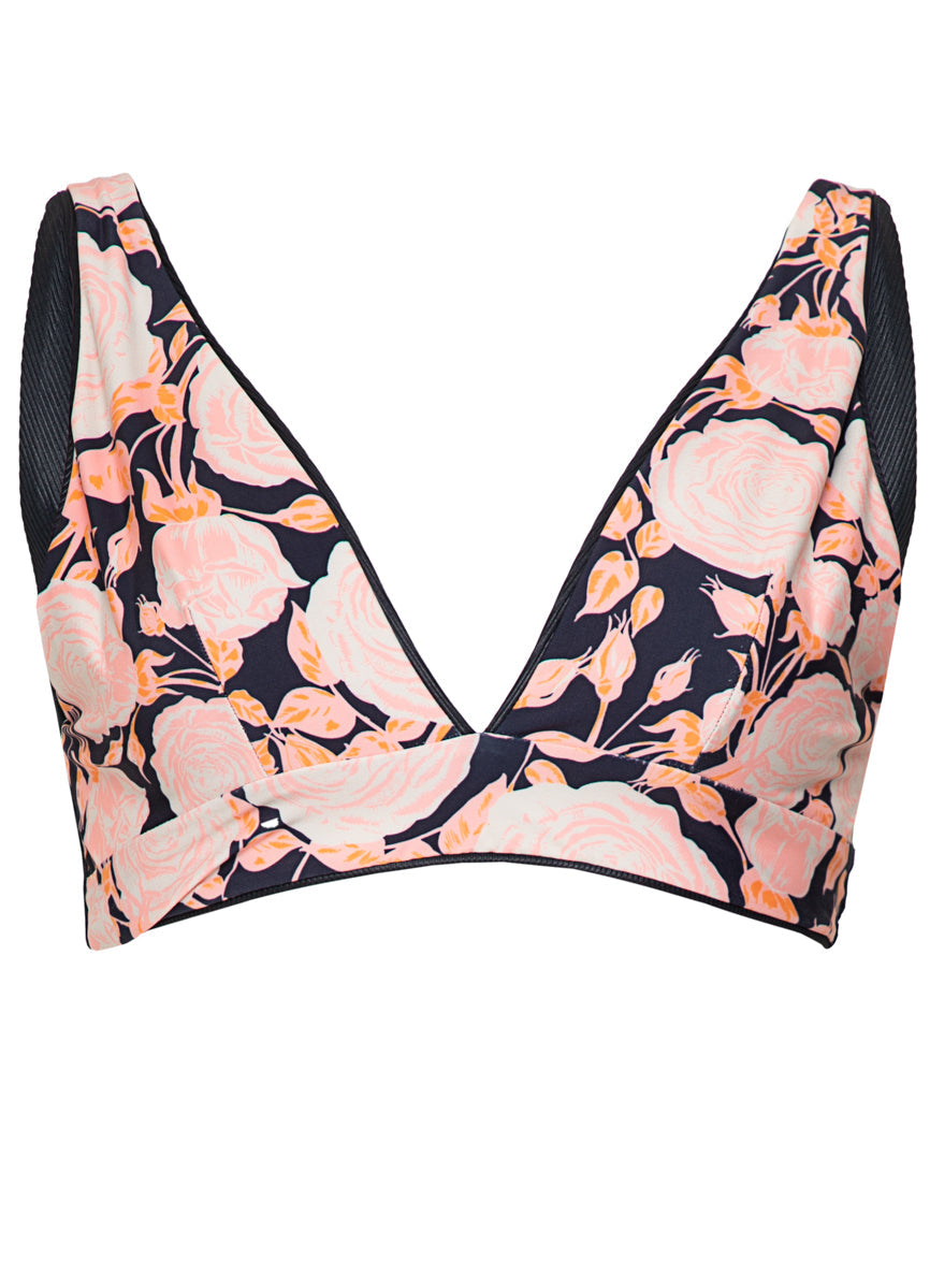 Maaji Swimwear "Onyx Black" Paradisial Long Line Triangle Bikini Top