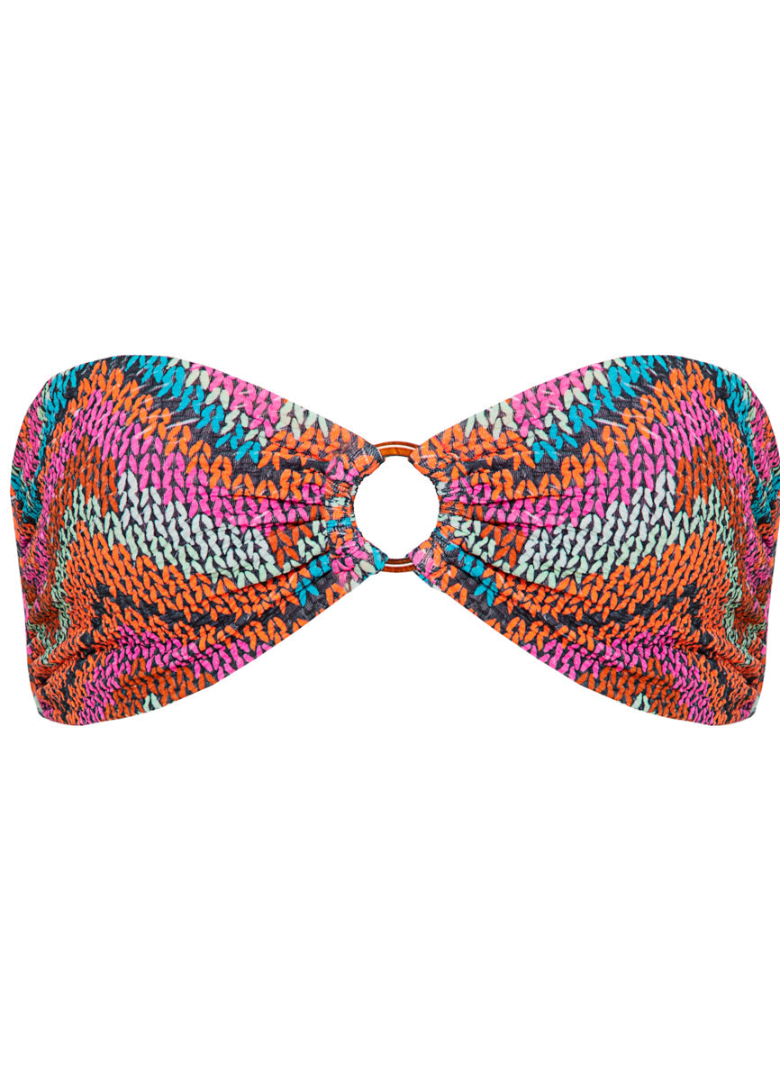 Maaji Swimwear "Neon Rush" Daelia Ring Bandeau Bikini Top