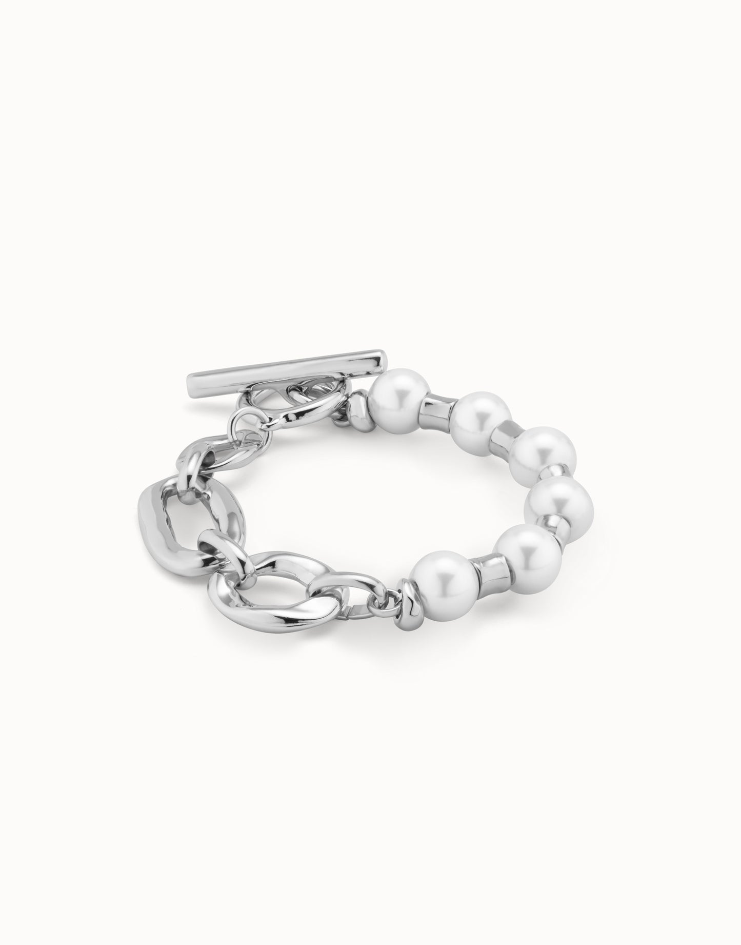 Uno de 50 "Pearl & Match" Bracelet-Silver