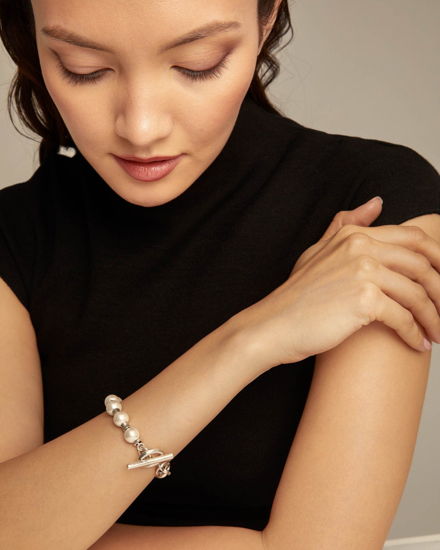 Uno de 50 "Pearl & Match" Bracelet-Silver