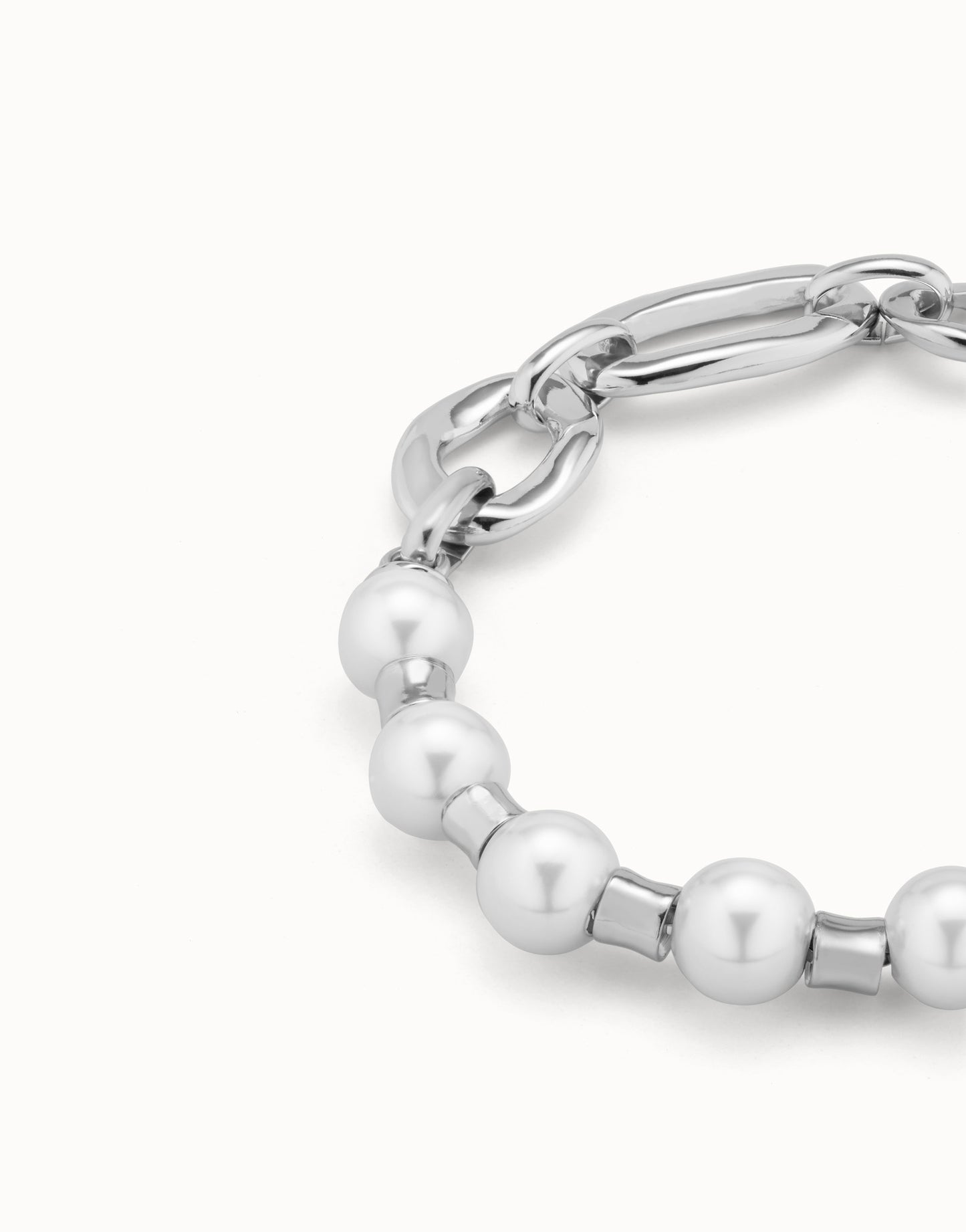 Uno de 50 "Pearl & Match" Bracelet-Silver