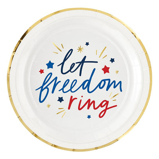 Slant Foil Paper Plate-Freedom