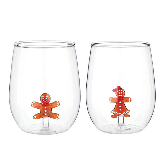 Slant "Gingerbread" Wine Glass (set of 2)