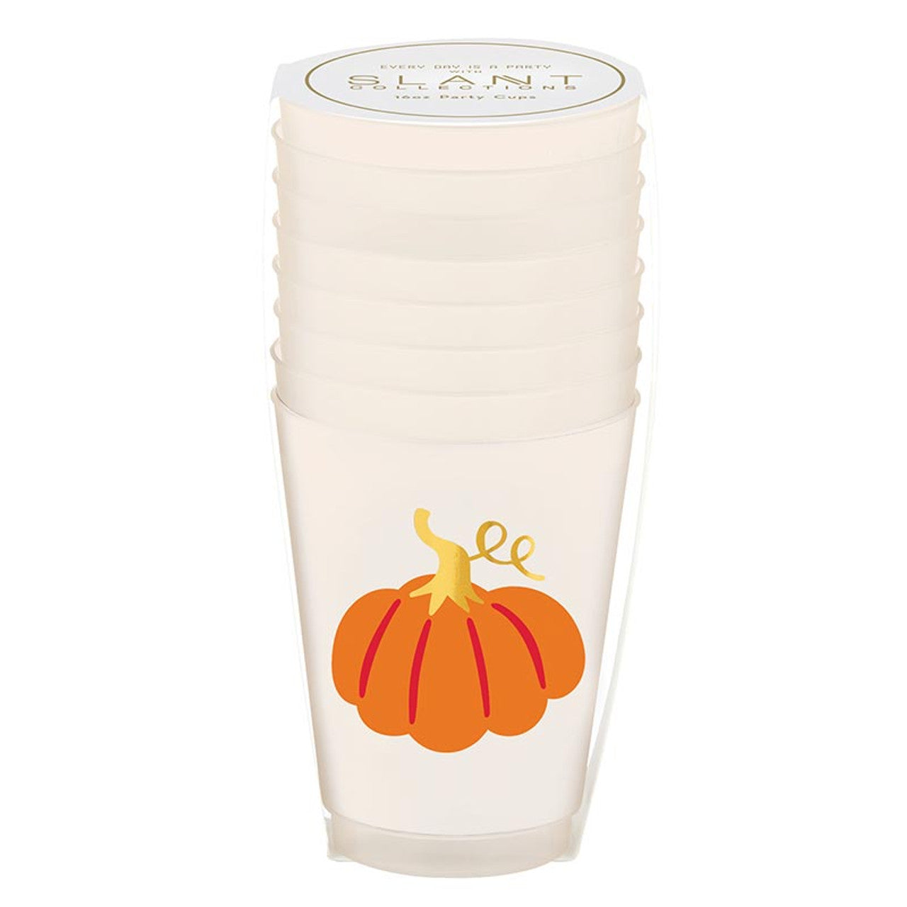 Slant Collection Frost Cups - Pumpkin 8ct