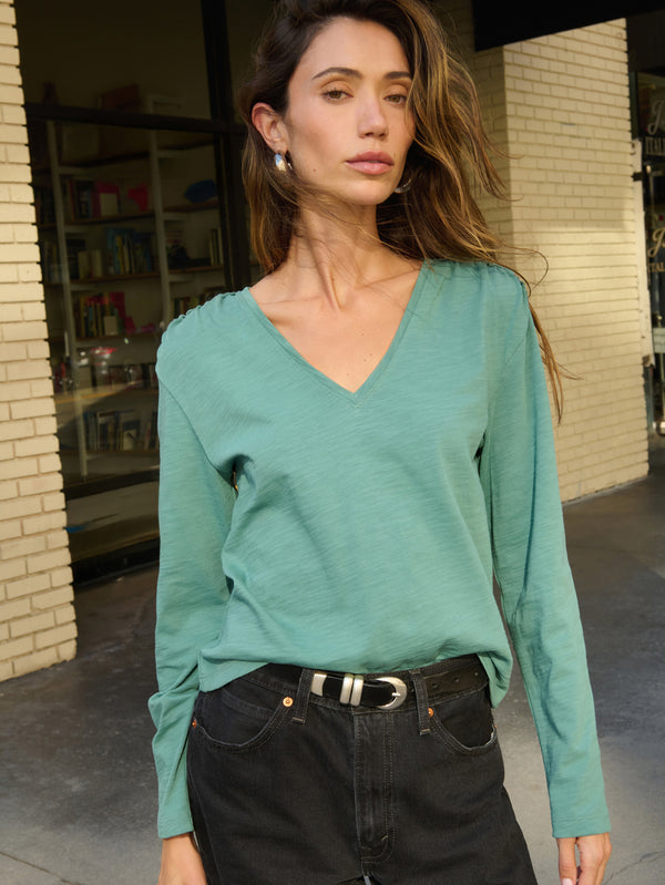 Nation LTD Remi V-Neck Top - Sagebrush