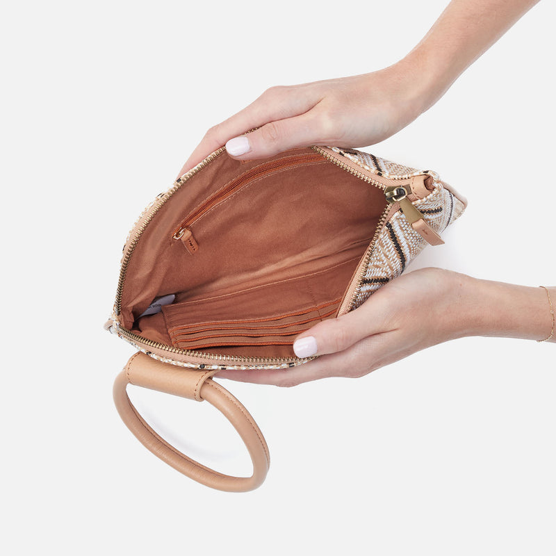Hobo Bags "Sable" Clutch-Cream Raffia