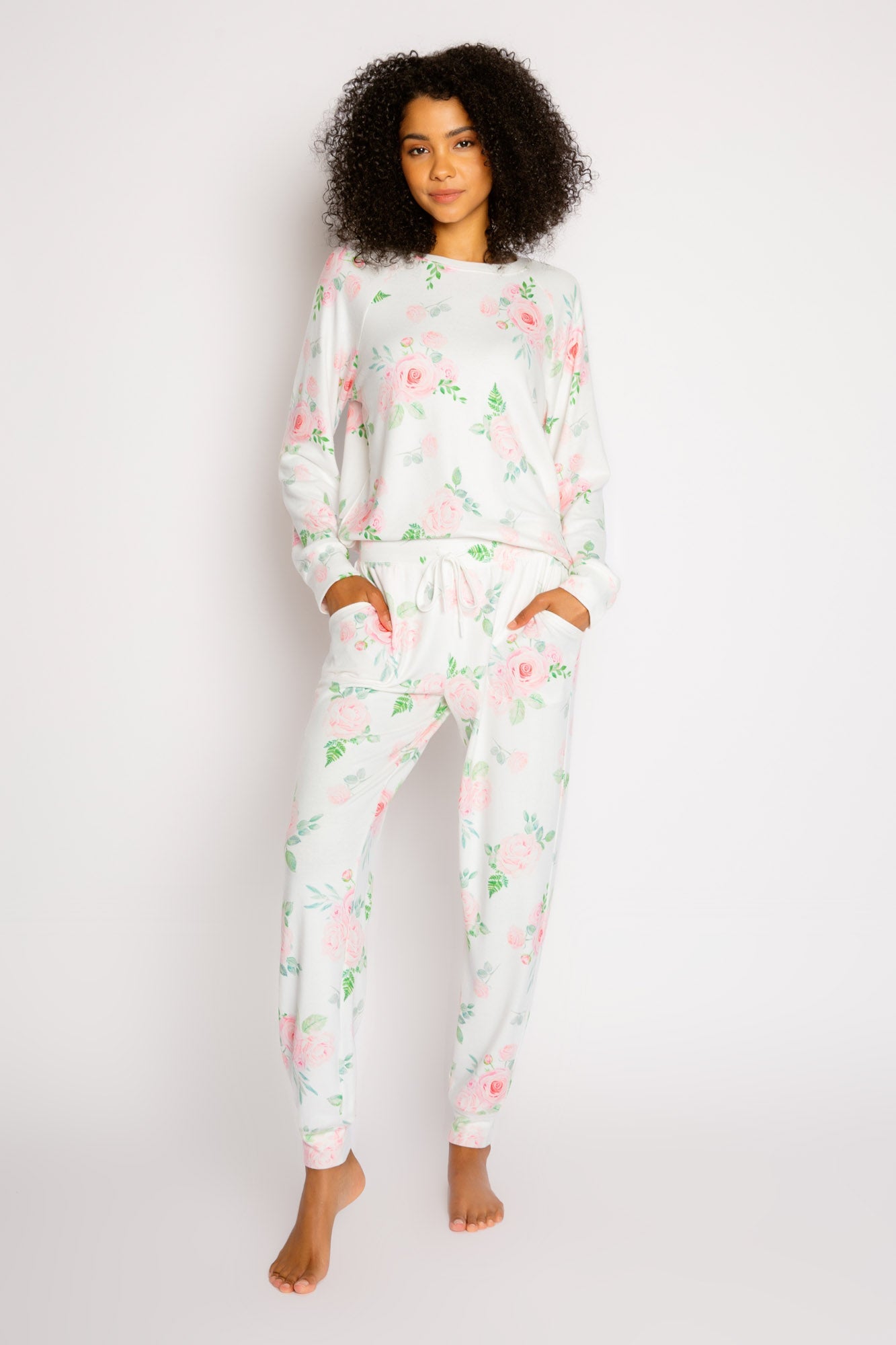 PJ Salvage Garden Hearts L/S Top-Ivory
