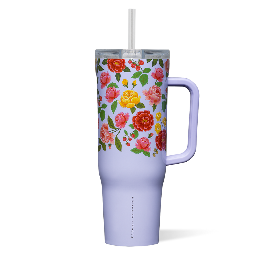 Corkcicle x Rifle Paper Co. “Roses” Purple - 40oz Cruiser