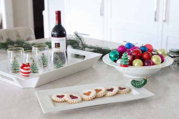 Y9 Nora Fleming Bread Tray-Pinstripes
