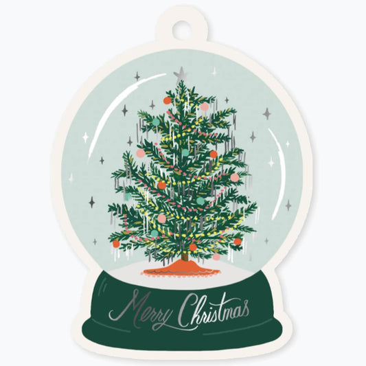 Rifle Paper Co. “Snowglobe” Die-Cut Gift Tag - Pack of 8