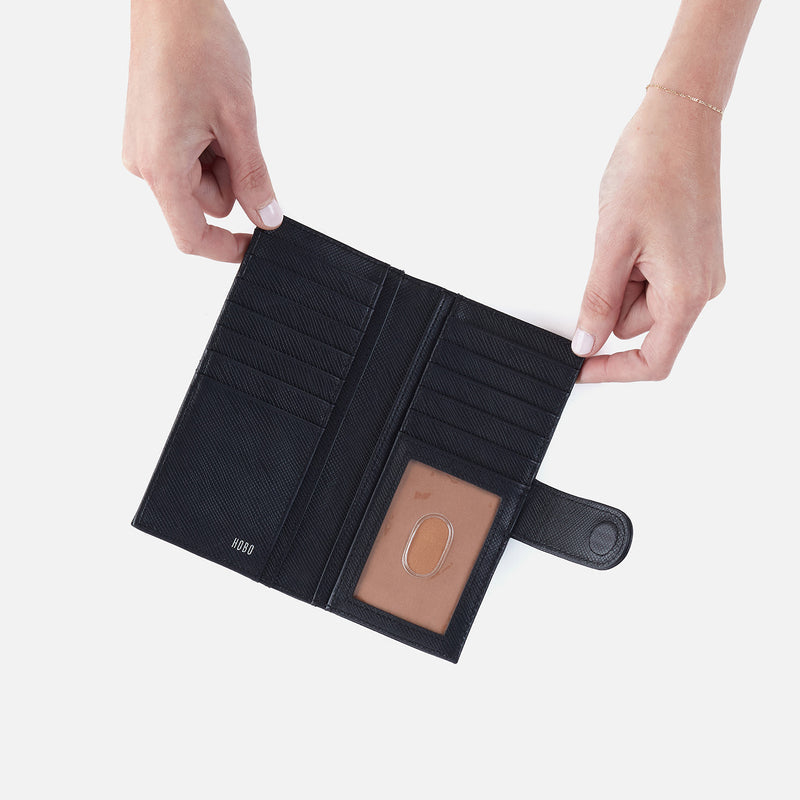 Hobo Bags "Essential" Bifold Wallet-Black