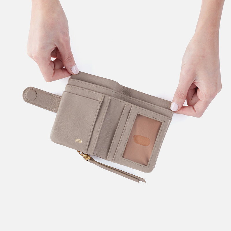 Hobo Bags "Fern" Medium Bifold Wallet-Taupe