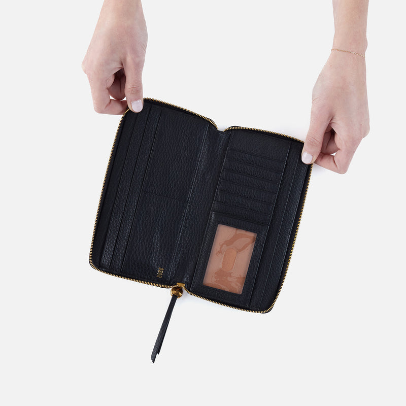 Hobo Bags "Hart" Large Wallet-Black
