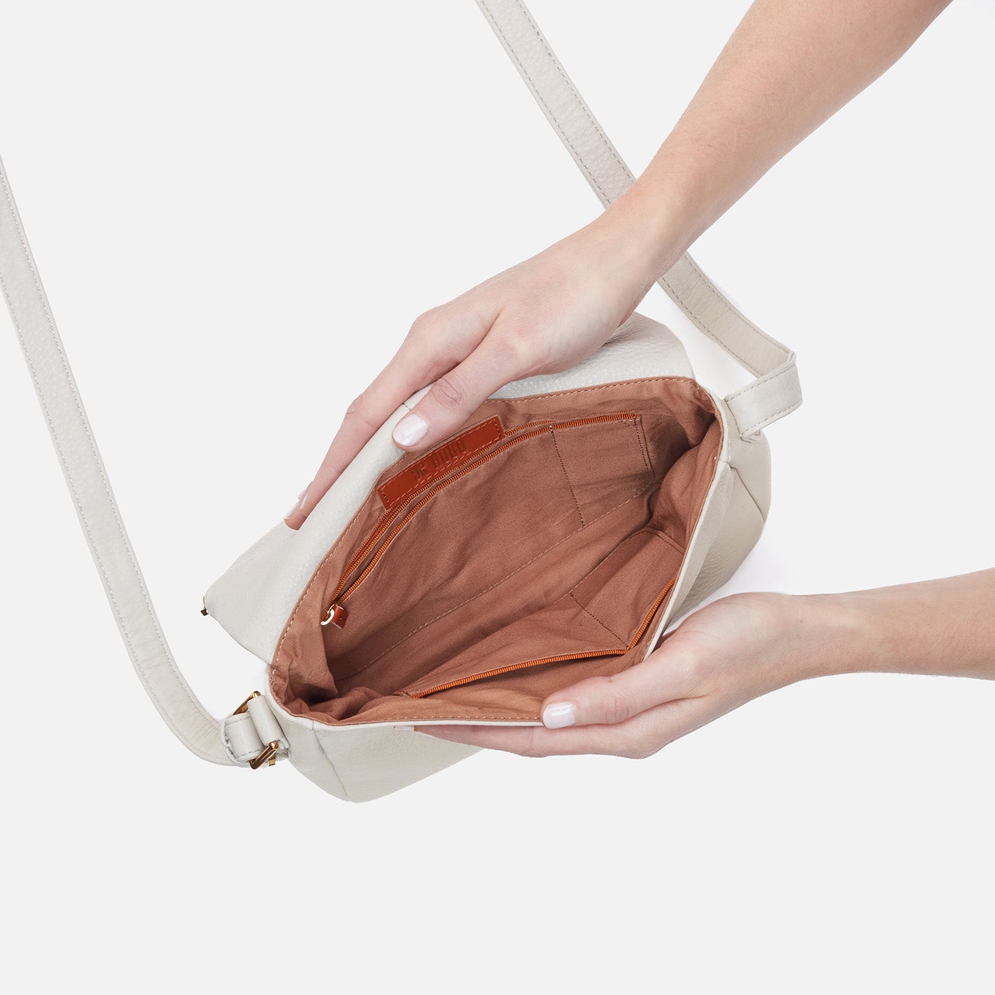Hobo Bags “Fern” Messenger Crossbody-Chalk