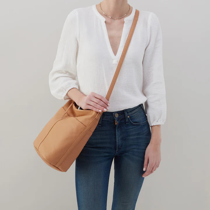 Hobo Bags “Fern” Bucket Crossbody -Sandstorm