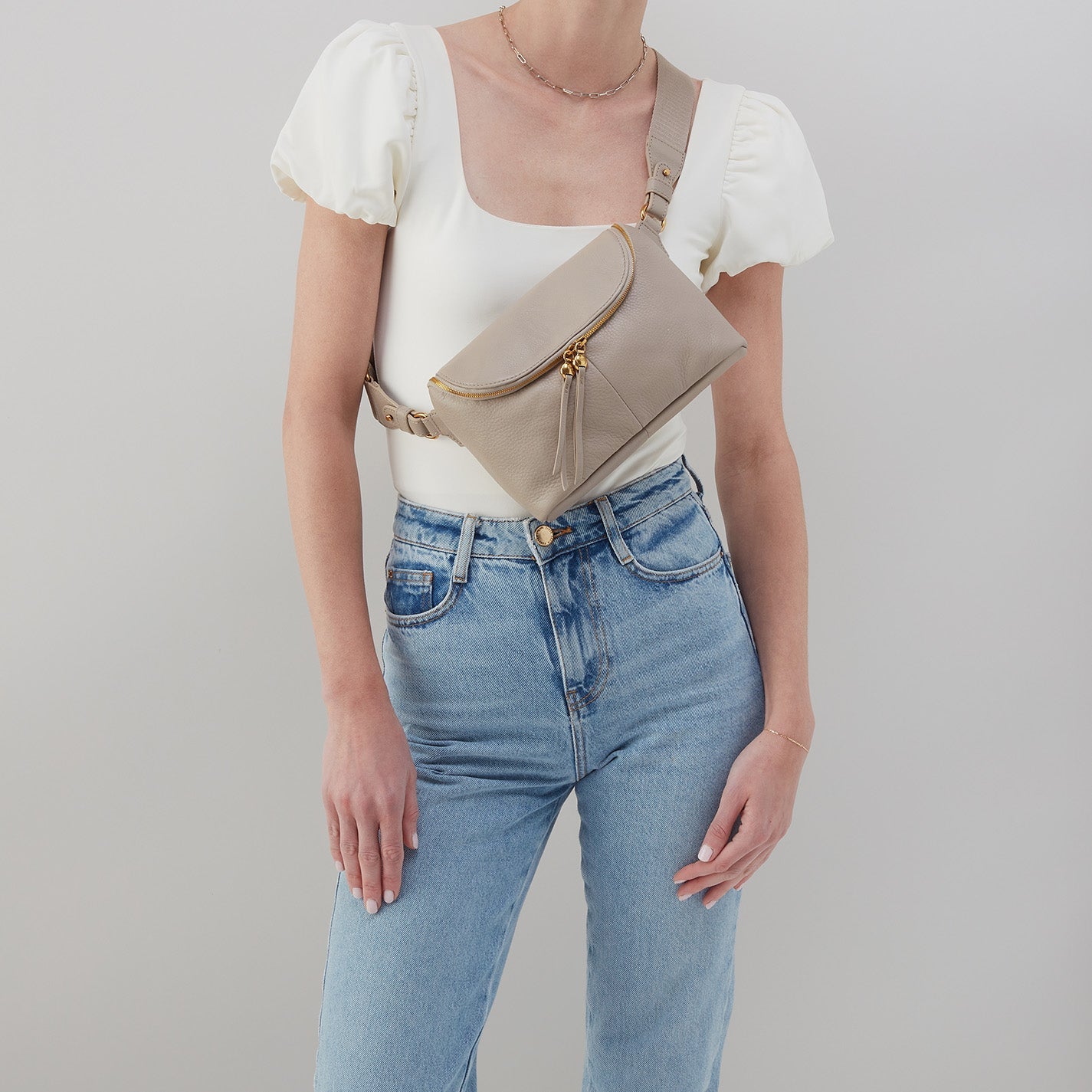 Hobo Bags "Fern" Large Belt Bag-Taupe