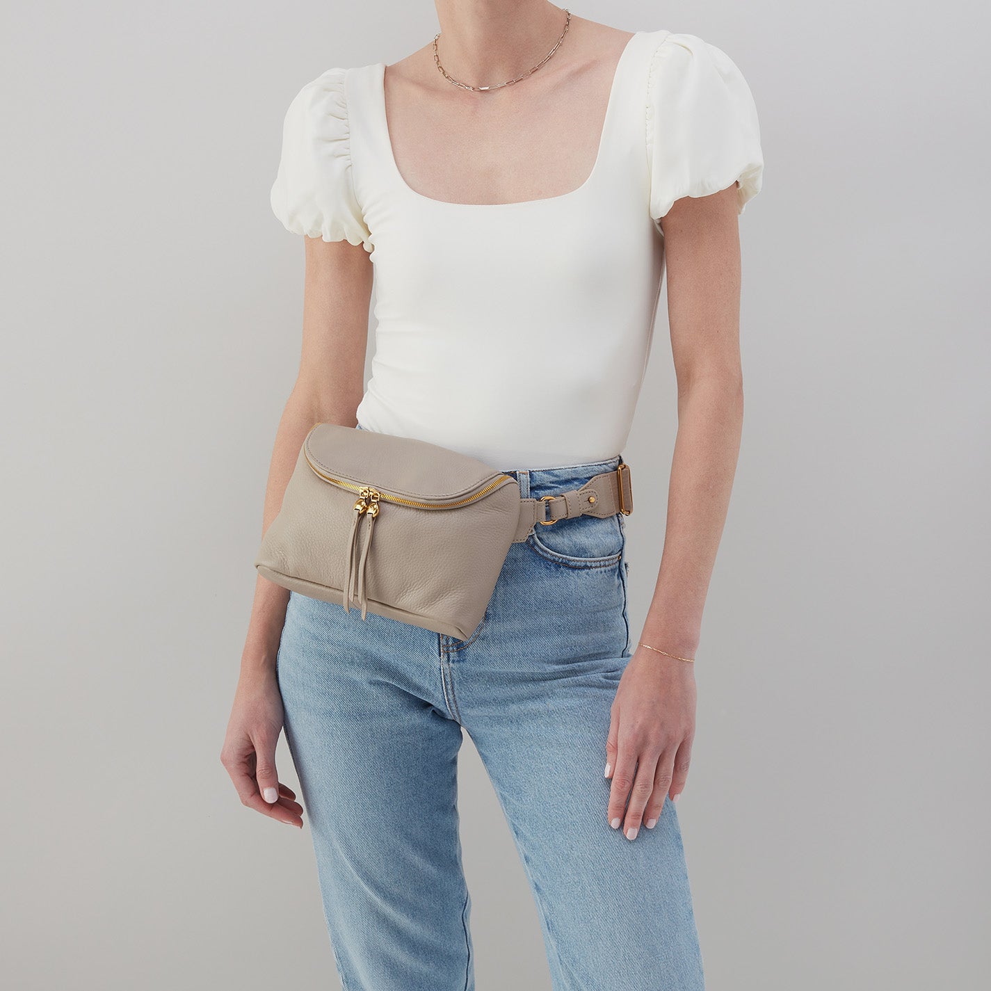 Hobo Bags "Fern" Large Belt Bag-Taupe