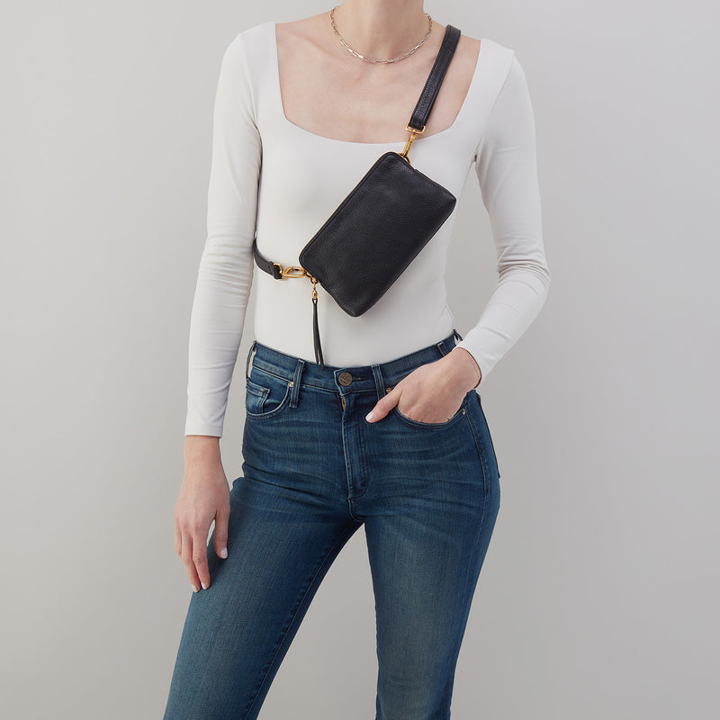 Hobo Bags “Fern” Slim Belt Bag-Midnight Teal