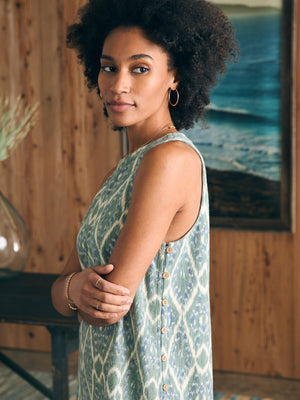 Faherty Carini Dress-Tuscan Ikat