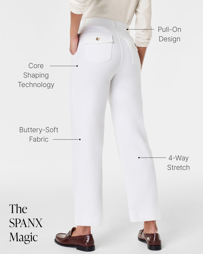 Spanx Stretch Twill Cropped Pant-Wild Rose