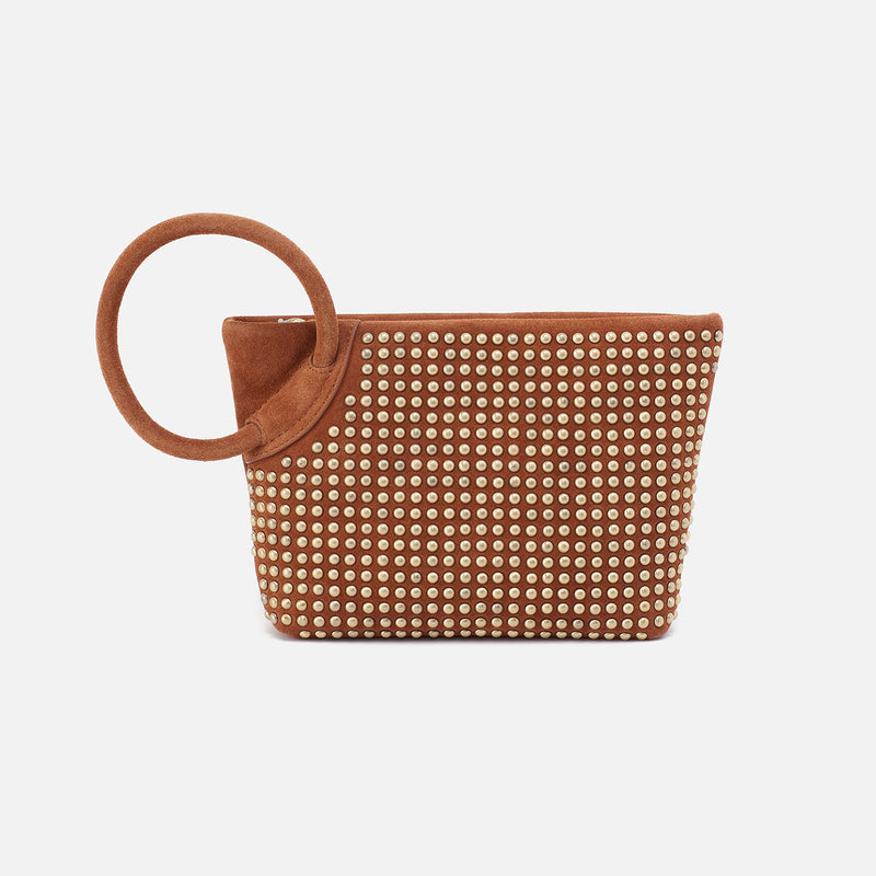 Hobo Bags "Maggie" Suede Clutch-Caramel