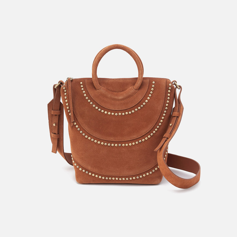 Hobo Bags "Maggie" Suede Clutch-Caramel