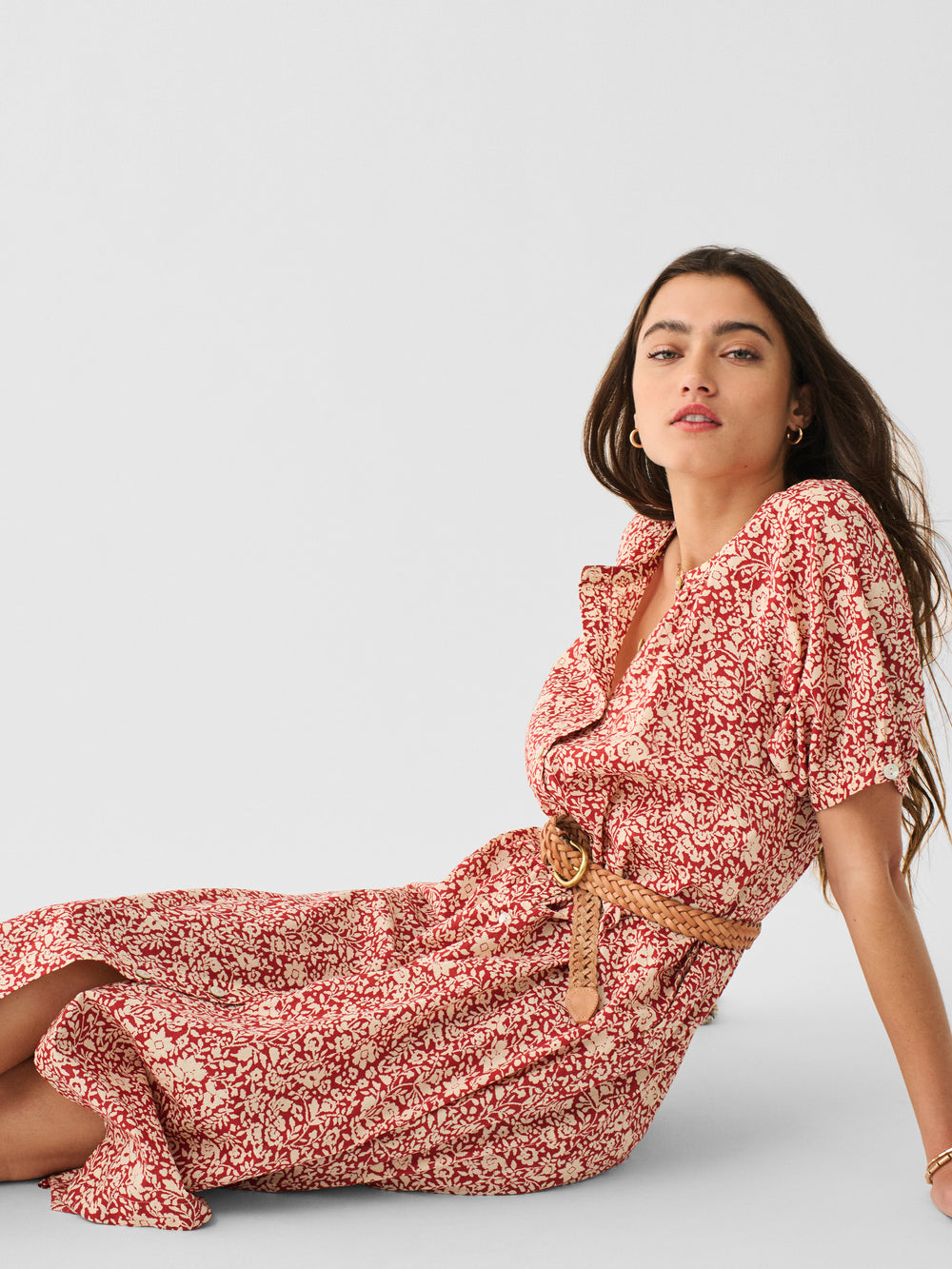 Faherty Carmel Dress-Spice Sunrise Floral Faherty Carmel Dress-Spice Sunrise Floral
